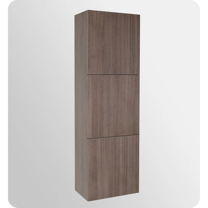 59 Freestanding Bathroom Linen Cabinet with Three Storage Areas