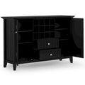 54 breites Übergangs-Sideboard aus Massivholz mit Buffetfunktion und Weinregal - 17D x 54W x 36H