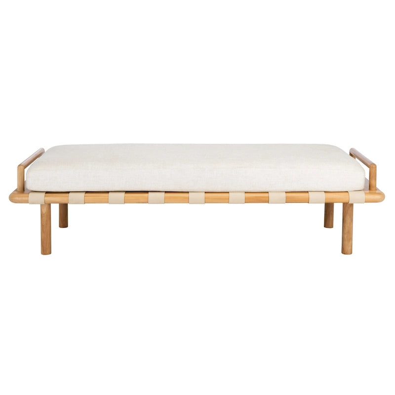 Teak Cushion Bench 70"W x 25.7"L x 18.5"H