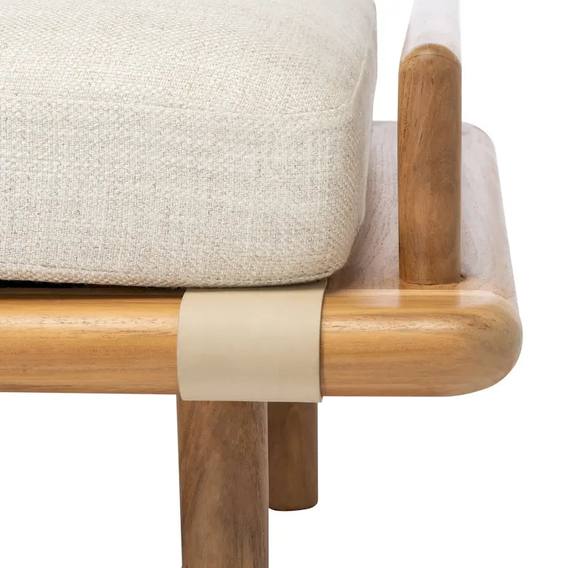 Teak Cushion Bench 70"W x 25.7"L x 18.5"H