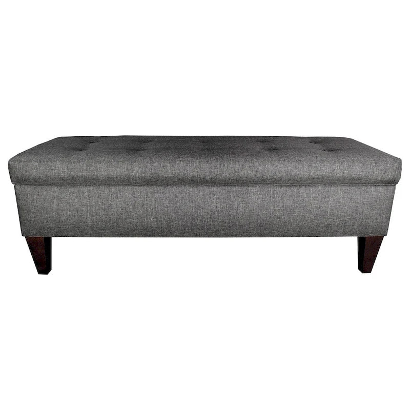10-Button Tufted Upholstered Long Storage Bench Ottoman