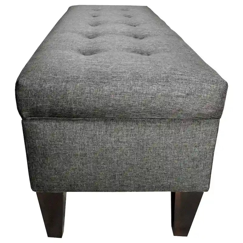 10-Button Tufted Upholstered Long Storage Bench Ottoman