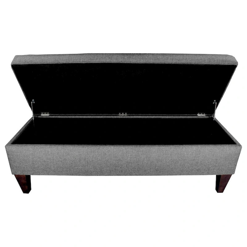 10-Button Tufted Upholstered Long Storage Bench Ottoman