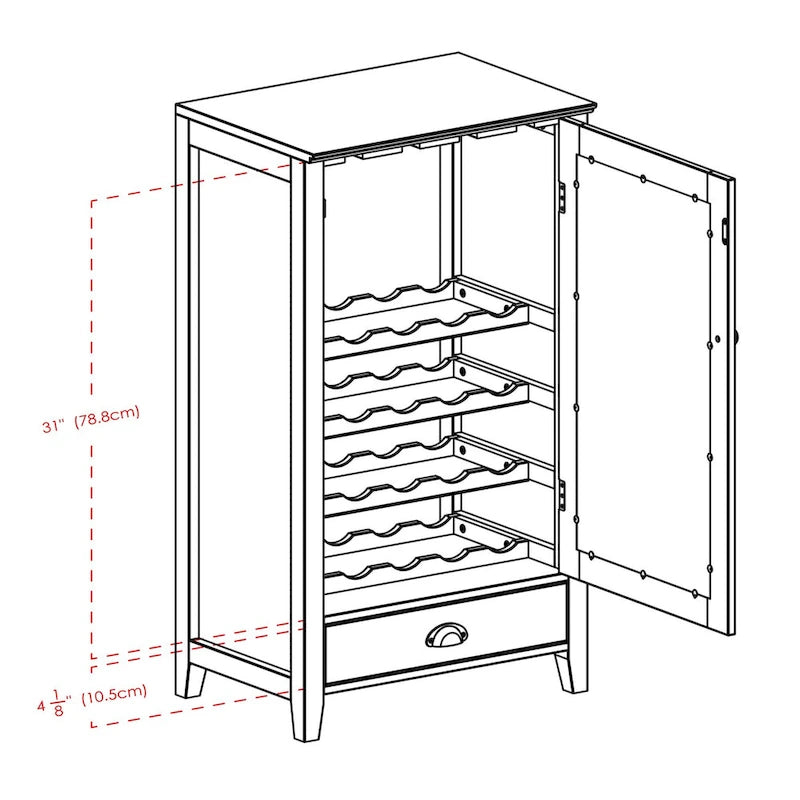 Wine Storage Cabinet, Espresso