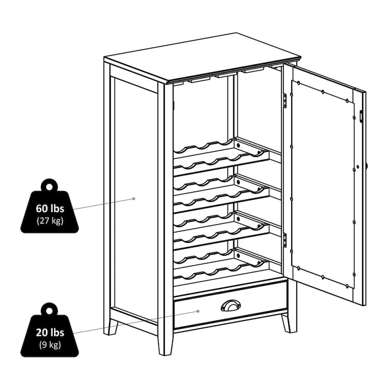 Wine Storage Cabinet, Espresso