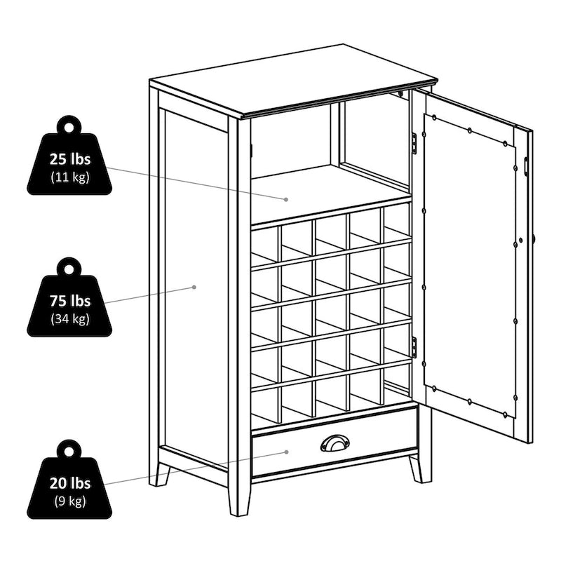 Wine Storage Cabinet, Espresso