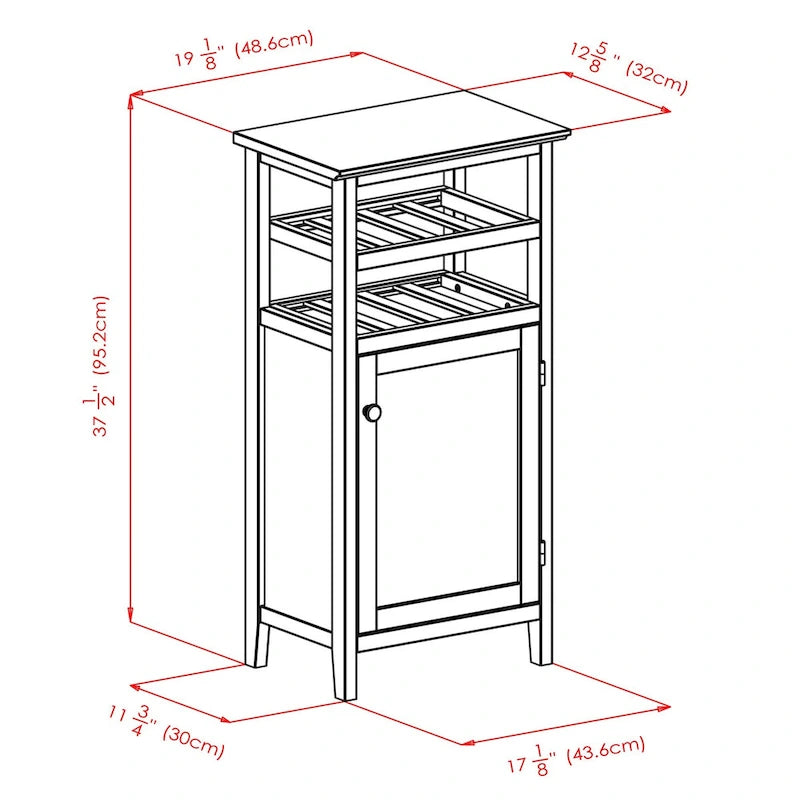 Wine Cabinet, Espresso - 19.13 x 12.72 x 37.48 inches