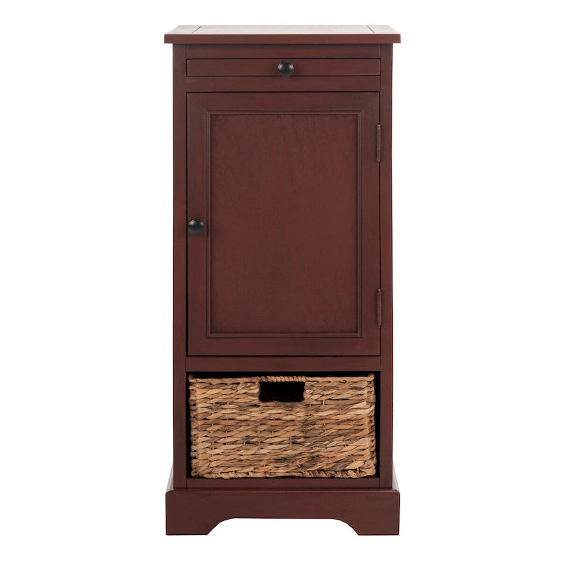 Red Tall Storage Unit - 15.7 x 13 x 34.3 - 16Wx13Dx34H