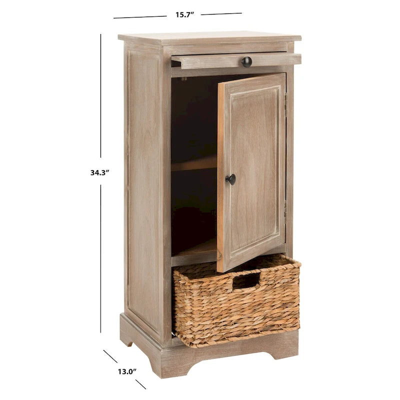 Red Tall Storage Unit - 15.7 x 13 x 34.3 - 16Wx13Dx34H