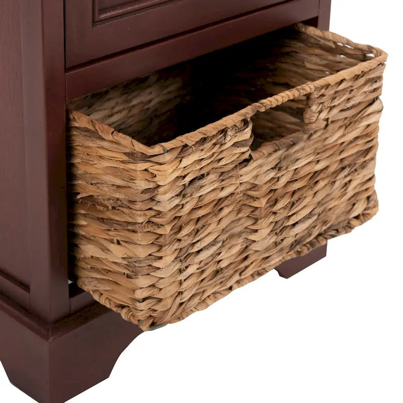 Red Tall Storage Unit - 15.7 x 13 x 34.3 - 16Wx13Dx34H