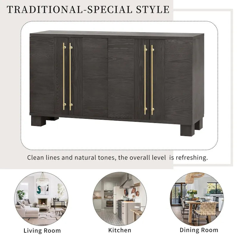 Houten dressoir in traditionele stijl