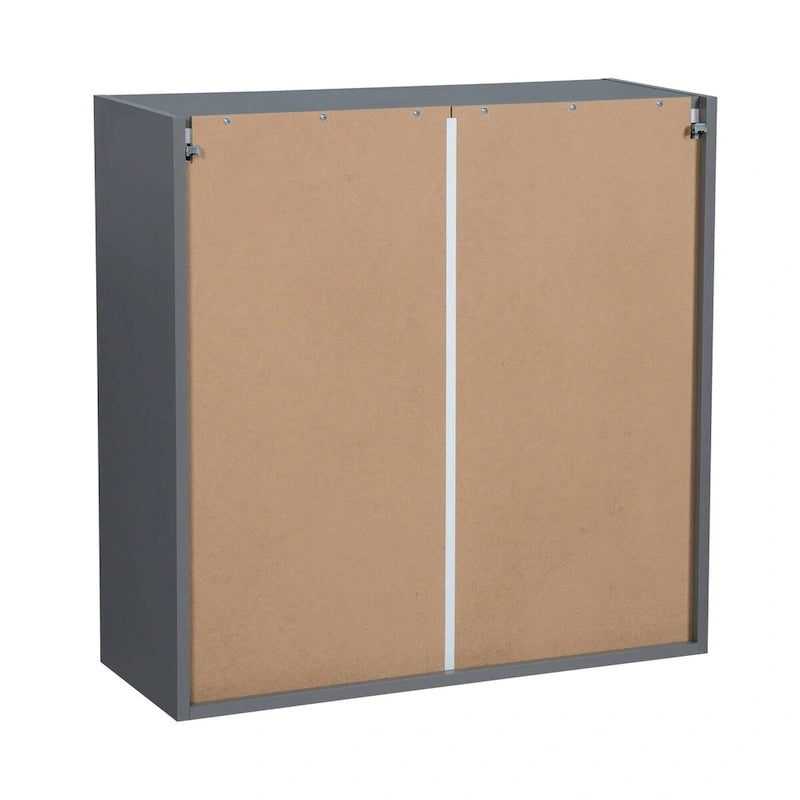 30 x 30 Wall Cabinet Double Door Grey - 30 x 30 x 12