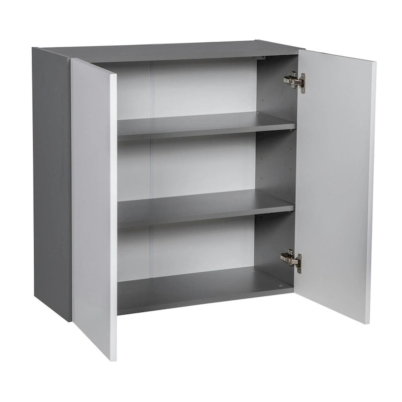 30 x 30 Wall Cabinet Double Door Grey - 30 x 30 x 12