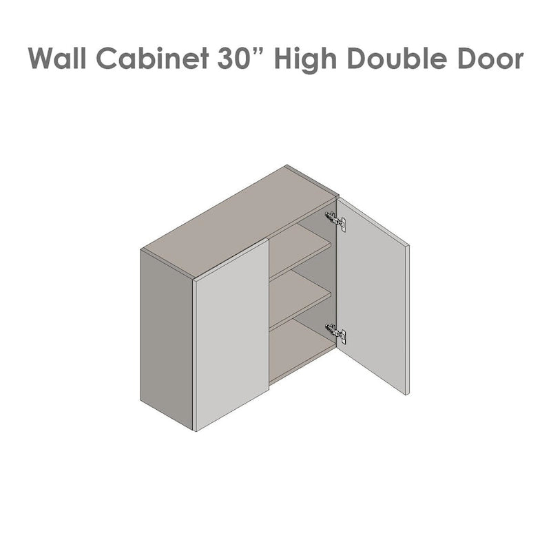 Pensile a doppia anta grigio 30 x 30 - 30 x 30 x 12
