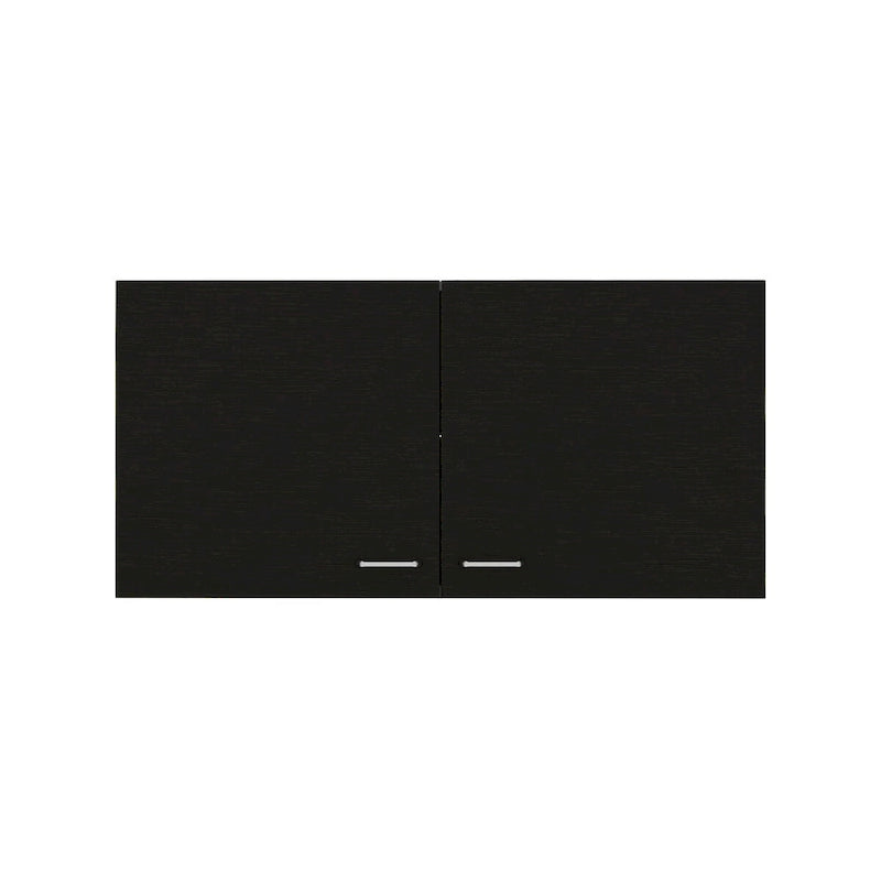 Pensile, due ripiani, doppia anta - bianco / grigio chiaro