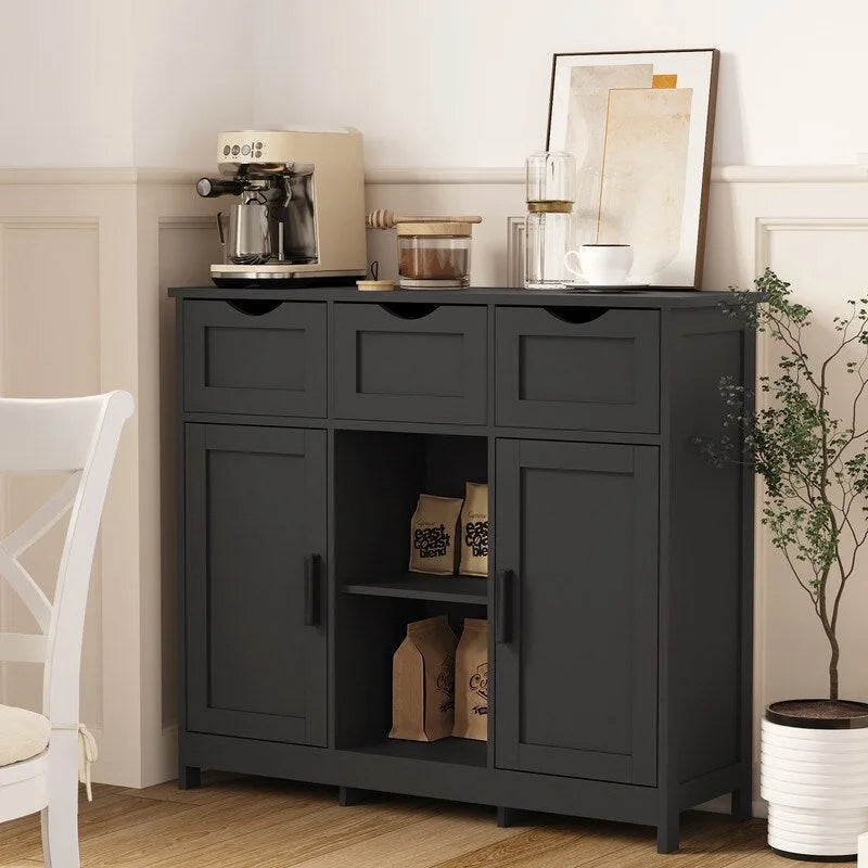 Wine Cabinet, Espresso - 19.13 x 12.72 x 37.48 inches