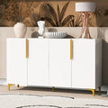 55 Sideboard-Aufbewahrungsschrank mit verstellbaren Einlegeböden, glänzende Oberfläche