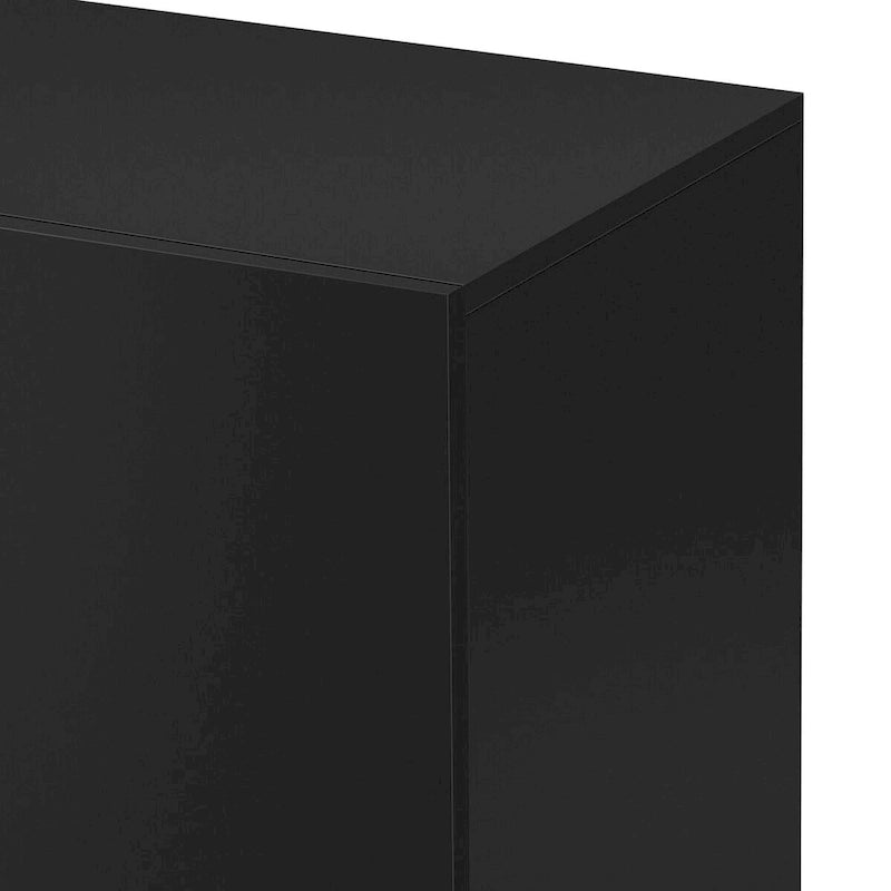 55 Sideboard-Aufbewahrungsschrank mit verstellbaren Einlegeböden, glänzende Oberfläche