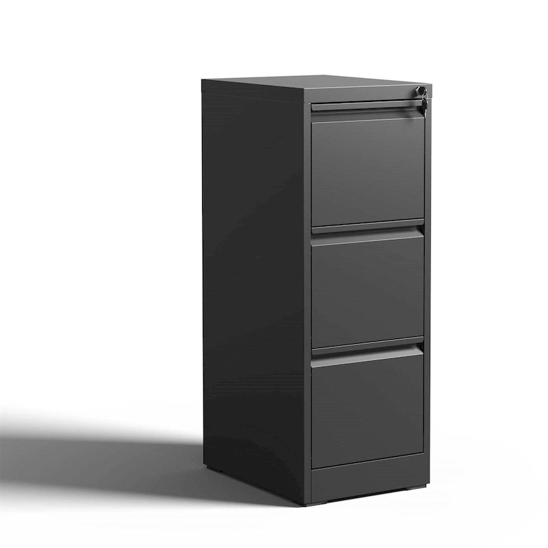 3-Drawer Metal Vertical File Cabinet with Lock