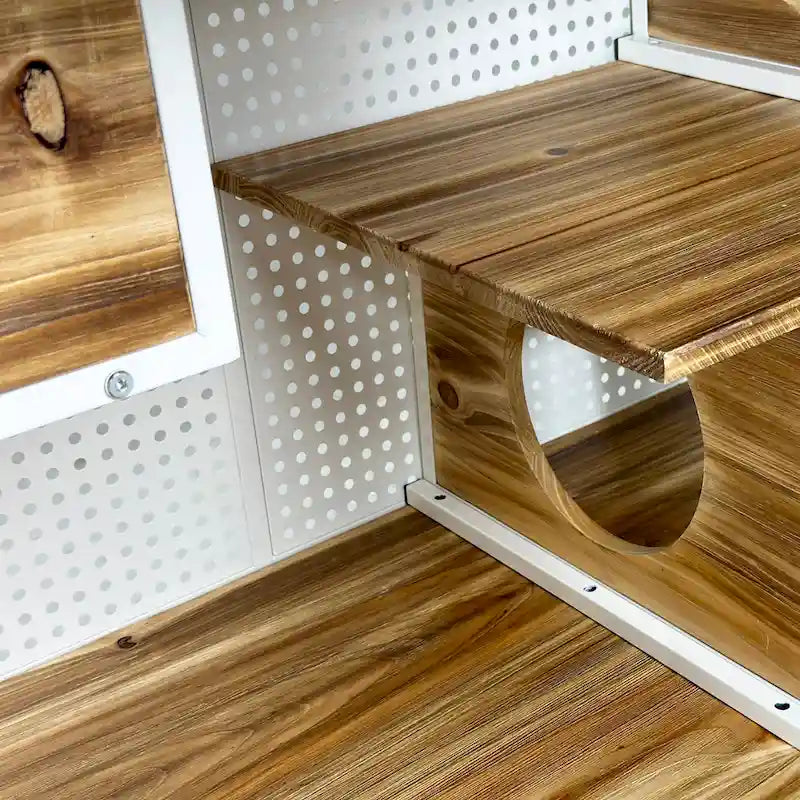 55.12 Geräumiges Katzenhaus mit gehärtetem Glas