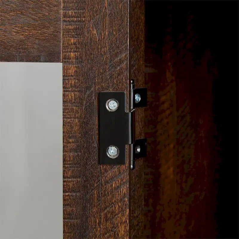 Holz-Buffetschrank mit 2 Türen und Metallgriff