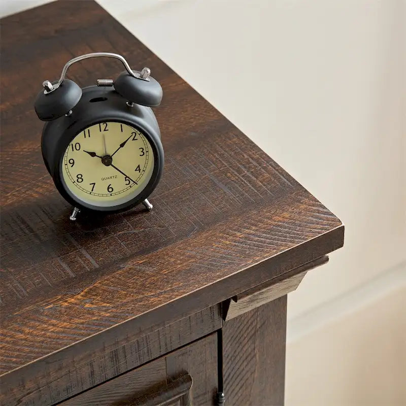 Holz-Buffetschrank mit 2 Türen und Metallgriff