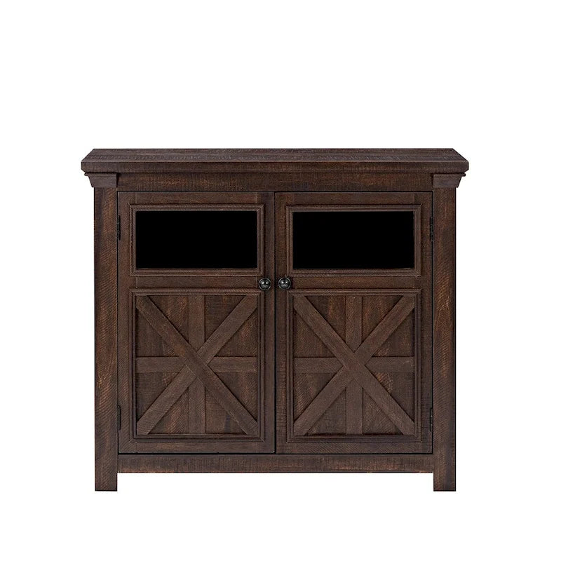 Holz-Buffetschrank mit 2 Türen und Metallgriff