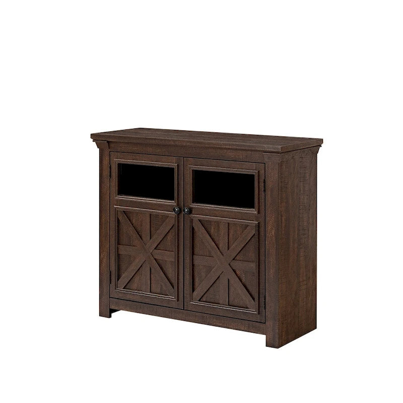 Holz-Buffetschrank mit 2 Türen und Metallgriff