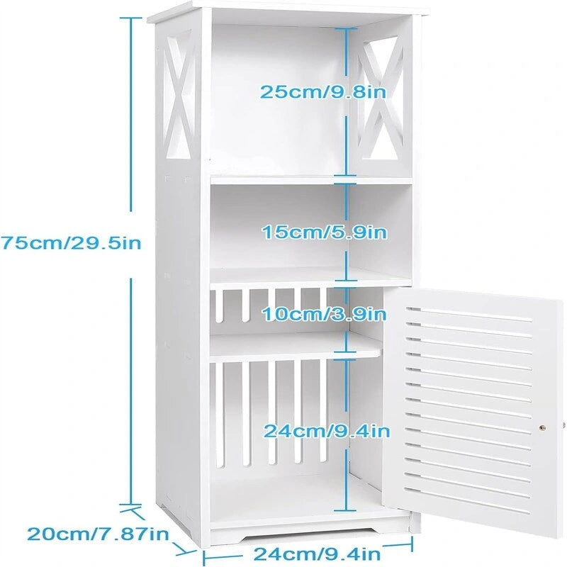 Mobile contenitore da bagno piccolo e impermeabile, indipendente - 9.4D x 7.87W x 29.5H