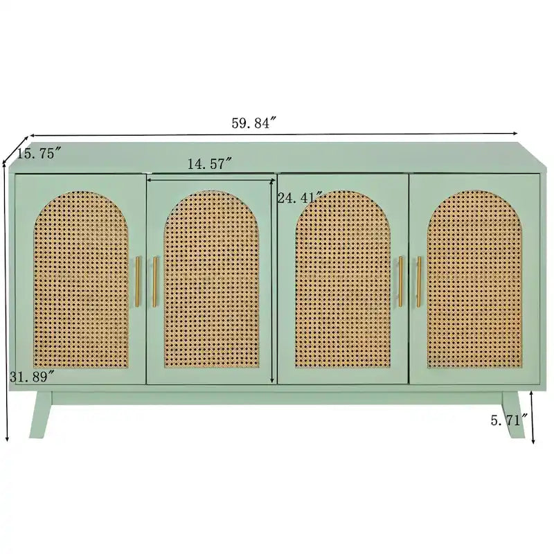 Kast met 4 deuren en rotandeuren